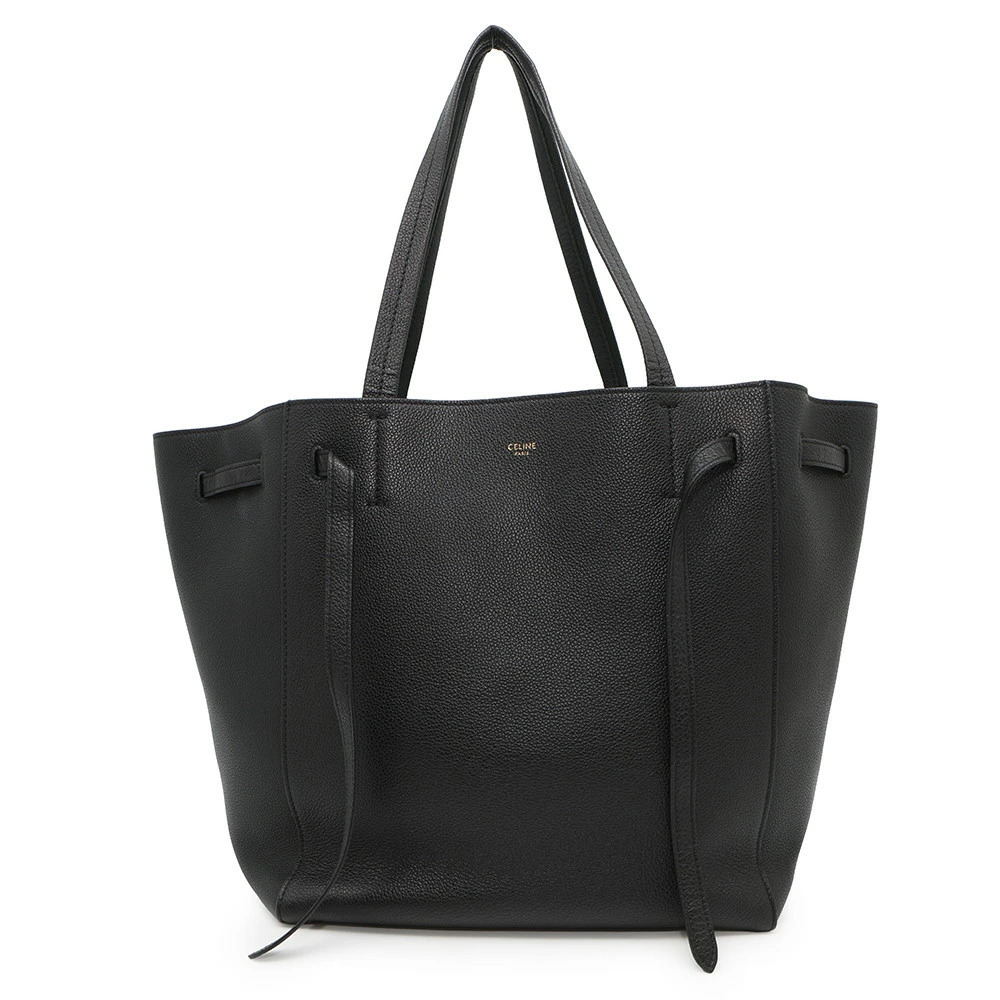 Celine Cabas Phantom Leather Tote Bag Black